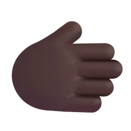 오른손: 어두운 피부 톤 Microsoft 3D Fluent