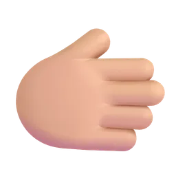 Rightwards Hand: Medium-Light Skin Tone Microsoft 3D Fluent