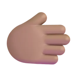 Rightwards Hand: Medium Skin Tone Microsoft 3D Fluent
