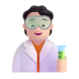 과학자: 밝은 피부 톤 Microsoft 3D Fluent