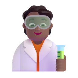 Scientist: Medium-Dark Skin Tone Microsoft 3D Fluent