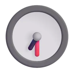 Clock Face Seven-Thirty Microsoft 3D Fluent