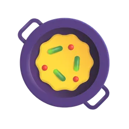 Shallow Pan of Food Microsoft 3D Fluent