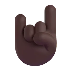 뿔의 표시: 어두운 피부 톤 Microsoft 3D Fluent