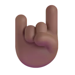 뿔의 표시: 중간 정도의 어두운 피부 톤 Microsoft 3D Fluent