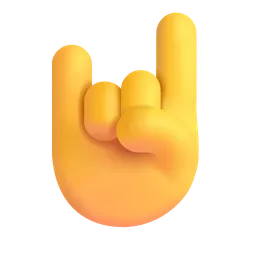 Sign of the Horns Microsoft 3D Fluent