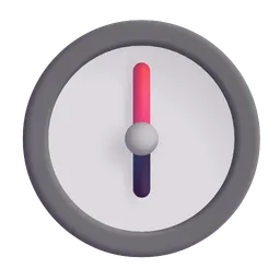 Clock Face Six O’Clock Microsoft 3D Fluent