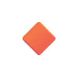 Small Orange Diamond Microsoft 3D Fluent