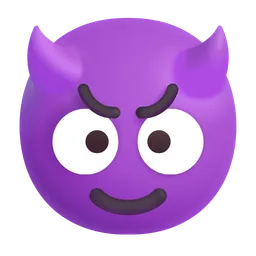 Smiling Face with Horns Microsoft 3D Fluent