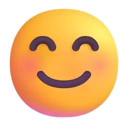 Smiling Face with Smiling Eyes Microsoft 3D Fluent
