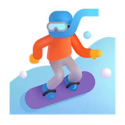스노보더: 중간 어두운 피부색 Microsoft 3D Fluent