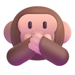 Speak-No-Evil Monkey Microsoft 3D Fluent