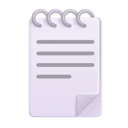 Spiral Note Pad Microsoft 3D Fluent