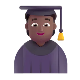Student: Medium-Dark Skin Tone Microsoft 3D Fluent
