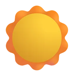 Black Sun with Rays Microsoft 3D Fluent
