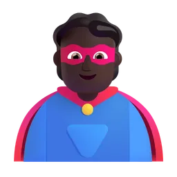 Superhero: Dark Skin Tone Microsoft 3D Fluent