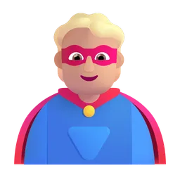 Superhero: Medium-Light Skin Tone Microsoft 3D Fluent