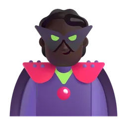 슈퍼 악당: 어두운 피부 톤 Microsoft 3D Fluent