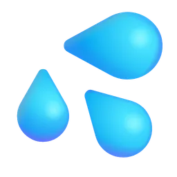 Splashing Sweat Symbol Microsoft 3D Fluent