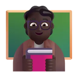 교사: 어두운 피부 톤 Microsoft 3D Fluent