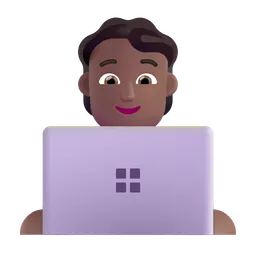 기술자: 중간 정도의 어두운 피부 톤 Microsoft 3D Fluent