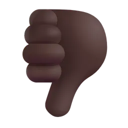 엄지손가락: 어두운 피부 톤 Microsoft 3D Fluent