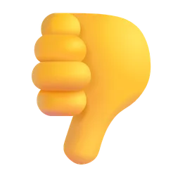 Thumbs Down Sign Microsoft 3D Fluent