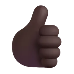 엄지손가락: 어두운 피부 톤 Microsoft 3D Fluent