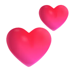 Two Hearts Microsoft 3D Fluent