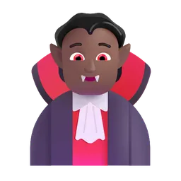 뱀파이어: 중간 정도의 어두운 피부 톤 Microsoft 3D Fluent
