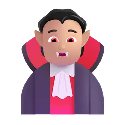 뱀파이어: 중간 밝은 피부 톤 Microsoft 3D Fluent