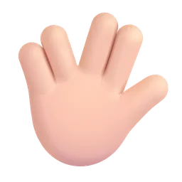 벌칸 경례: 밝은 피부 톤 Microsoft 3D Fluent