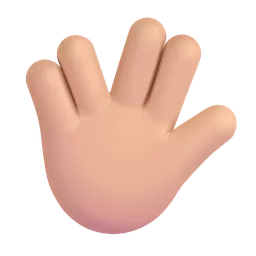 Vulcan Salute: Medium-Light Skin Tone Microsoft 3D Fluent
