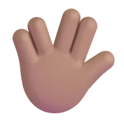 벌칸 경례: 중간 피부 톤 Microsoft 3D Fluent