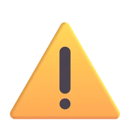 Warning Sign Microsoft 3D Fluent