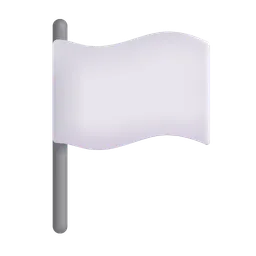 Waving White Flag Microsoft 3D Fluent