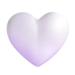 White Heart Microsoft 3D Fluent