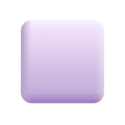 White Medium Square Microsoft 3D Fluent