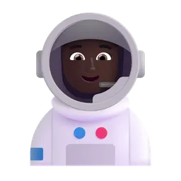 여성 우주 비행사: 어두운 피부 톤 Microsoft 3D Fluent