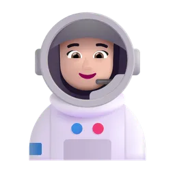 Woman Astronaut: Light Skin Tone Microsoft 3D Fluent