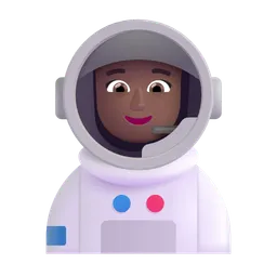 Woman Astronaut: Medium-Dark Skin Tone Microsoft 3D Fluent