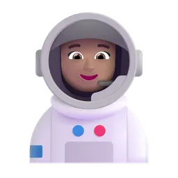 Woman Astronaut: Medium Skin Tone Microsoft 3D Fluent