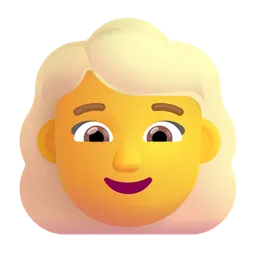 Woman: Blond Hair Microsoft 3D Fluent