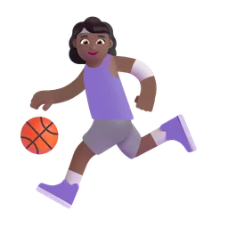 Woman Bouncing Ball: Medium-Dark Skin Tone Microsoft 3D Fluent