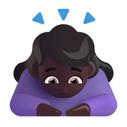 Woman Bowing: Dark Skin Tone Microsoft 3D Fluent