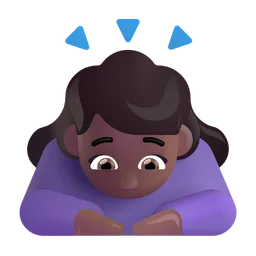 Woman Bowing: Medium-Dark Skin Tone Microsoft 3D Fluent
