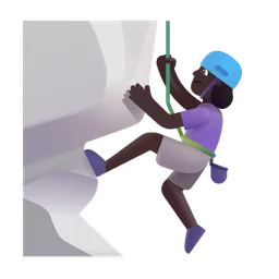 Woman Climbing: Dark Skin Tone Microsoft 3D Fluent