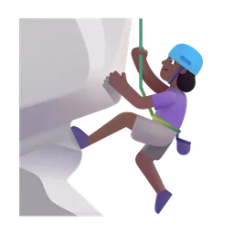 Woman Climbing: Medium-Dark Skin Tone Microsoft 3D Fluent