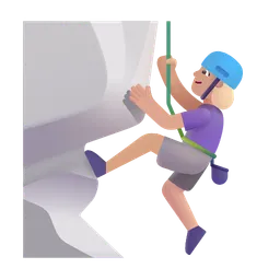 Woman Climbing: Medium-Light Skin Tone Microsoft 3D Fluent