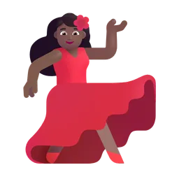 Woman Dancing: Medium-Dark Skin Tone Microsoft 3D Fluent